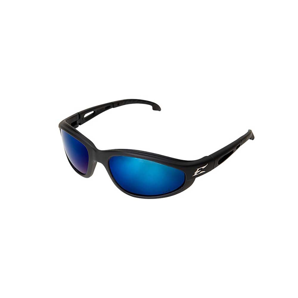 Edge Dakura — Black Frame / Polarized Aqua Precision Blue Mirror Lens Safety Glasses
